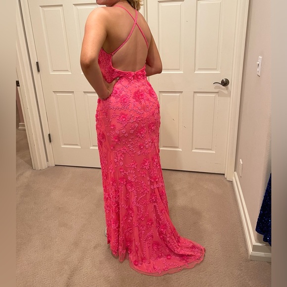 PRIMAVERA HOT PINK PROM DRESS - Picture 2 of 4